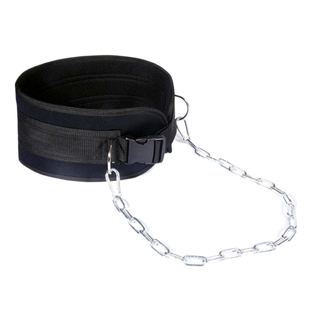 Dip Belt Weight Lifting Belt Heavy Duty Powerlifting Waist Band with Chain for Men Women Gym Deadlift Squat Pull Up Strength Training Waist Band
