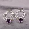 Amethyst Earrings Gemstone Jewelry, 925 Solid Sterling Silver Earrings, Gift For Women Handmade Earrings