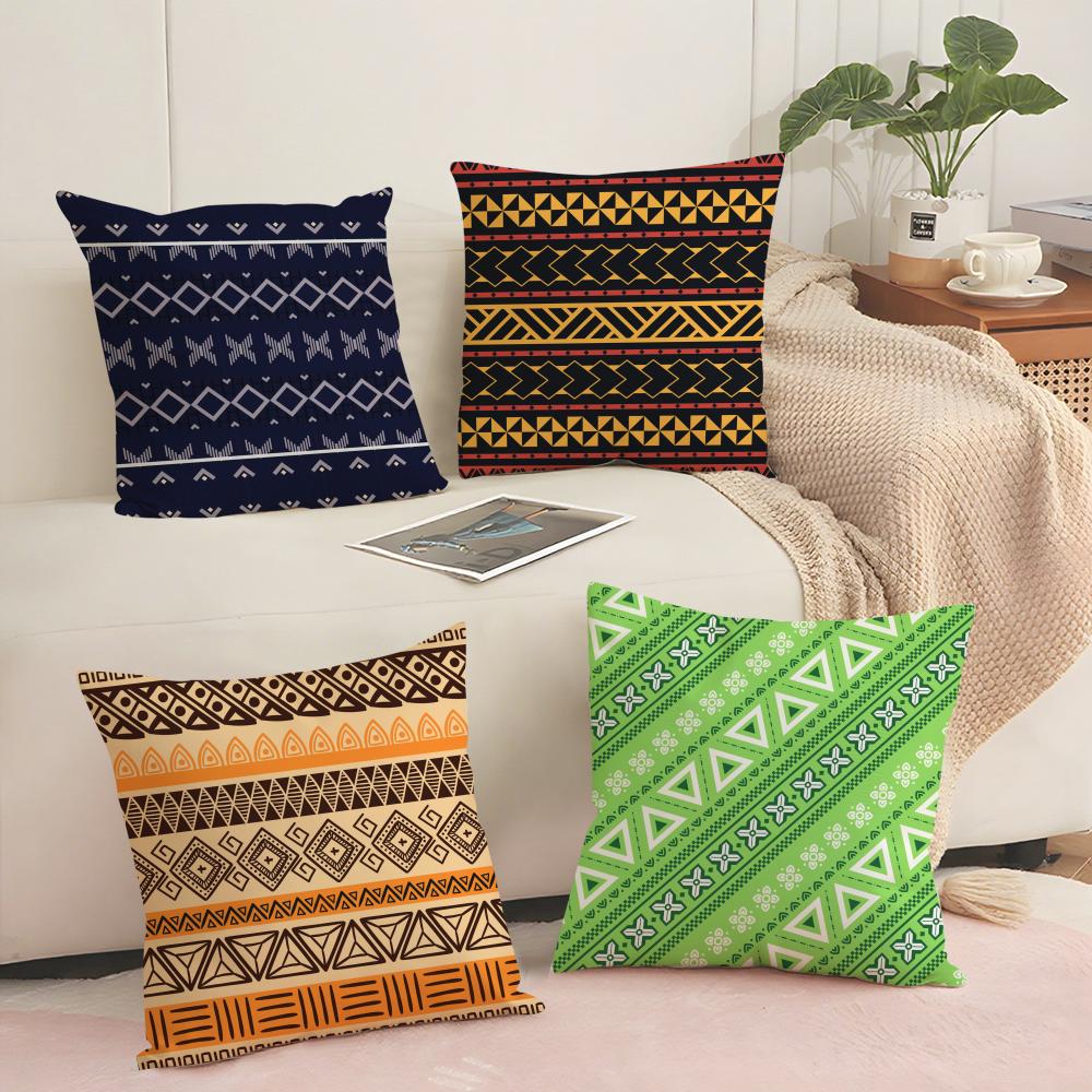 Samoan Tribe Samoa Totem Cushion Cover Soft Short Plush Pillow Cover Smooth Cozy Texture Aesthetic Cushion Case Home Decor