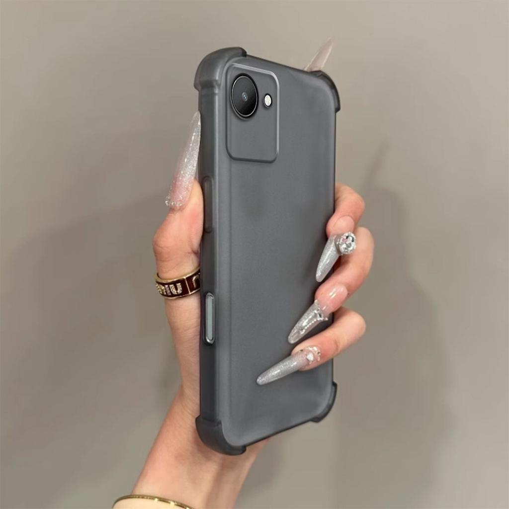 Matte Transparent Phone Case for realme C30s C30 Narzo 50i Prime Frosted Semi-Clear Protective Shell