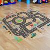 Educational Toy Self-adhesive Car Road Games Traffic Map Stickers Parking Lot Signs Cartoon Pattern