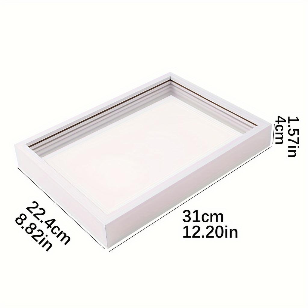 Деревянная витрина Shadow Box для украшения дома с прозрачным четырехслойным дизайном ручной печати