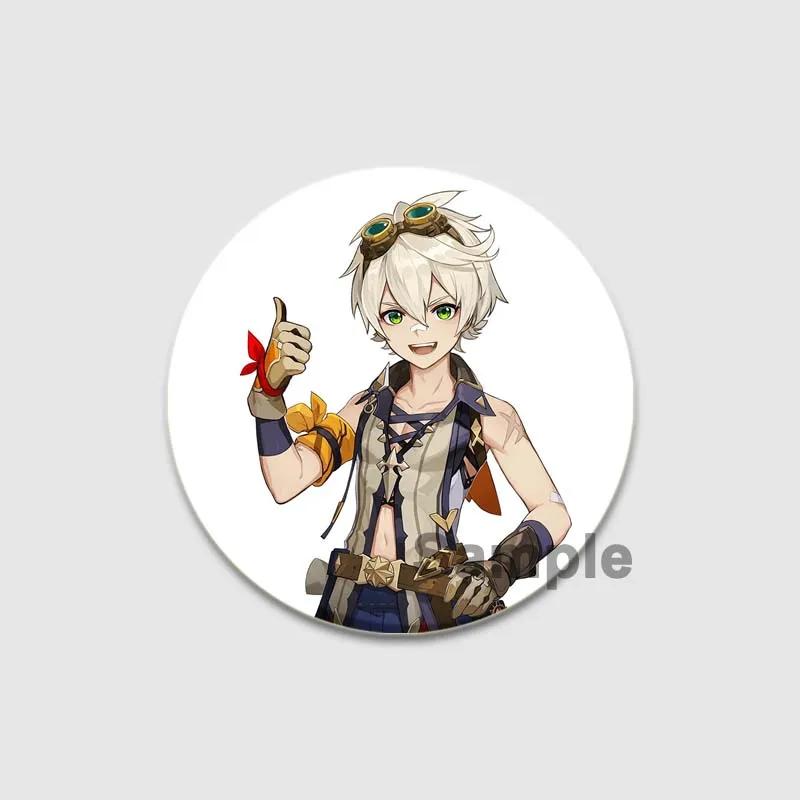 Значки Bennett 32/44/58 мм, аниме-броши ручной работы Genshin Impact, значок на лацкан игрового персонажа, креативный значок в виде мультяшной фигурки, подарочный аксессуар