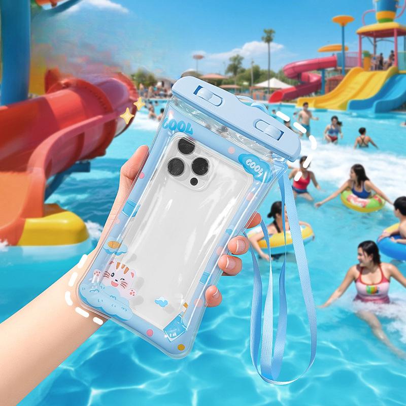 Водонепроницаемая сумка с сенсорным экраном для плавания и рафтинга, водонепроницаемый герметичный чехол для телефона с низкой шейной подушкой безопасности