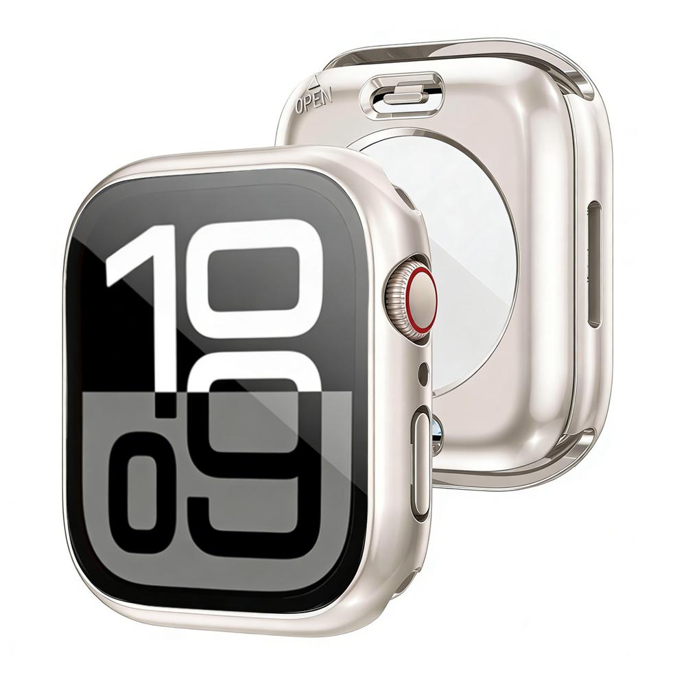 Чехол 3 в 1 для Apple Watch Защитное стекло для экрана 360° Полная защита Закаленное стекло Лицевая крышка + Задний бампер из ПК Серия 11/10/9/8/7/SE