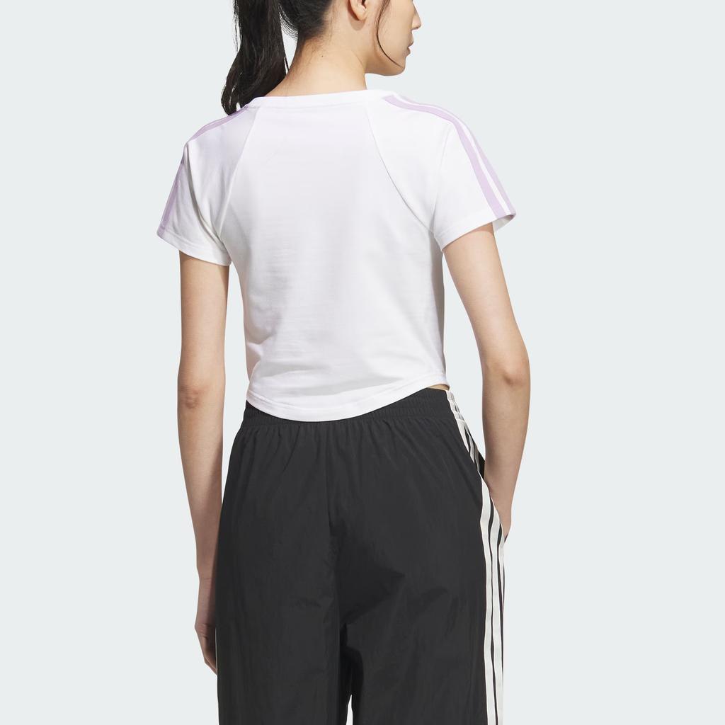 Adidas История Детская Спортивная Повседневная Приталенная Футболка с Коротким Рукавом Женские Топы KC5429