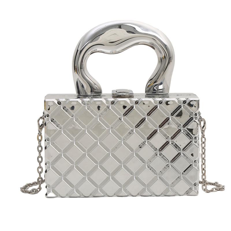 Сумка женская 2025 Новая европейская и американская мода Ромбовидная сумочка ins Глянцевая Маленькая Ароматный Ветер Цепочка Сумка-коробка Тренд