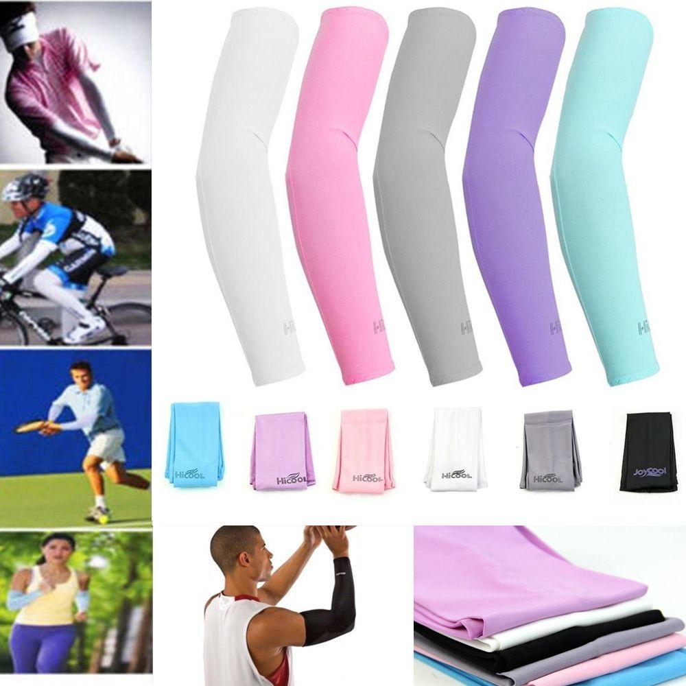 1Pair Outdoor Athletic Basketball Sport Sun UV Protection Cover Cooling Arm Sleeves