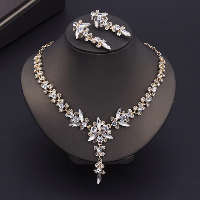 Роскошные красные хрустальные тиары, свадебные комплекты ювелирных изделий для женщин, выпускной, свадебные серьги, ожерелье, комплекты ювелирных изделий для невесты, корона