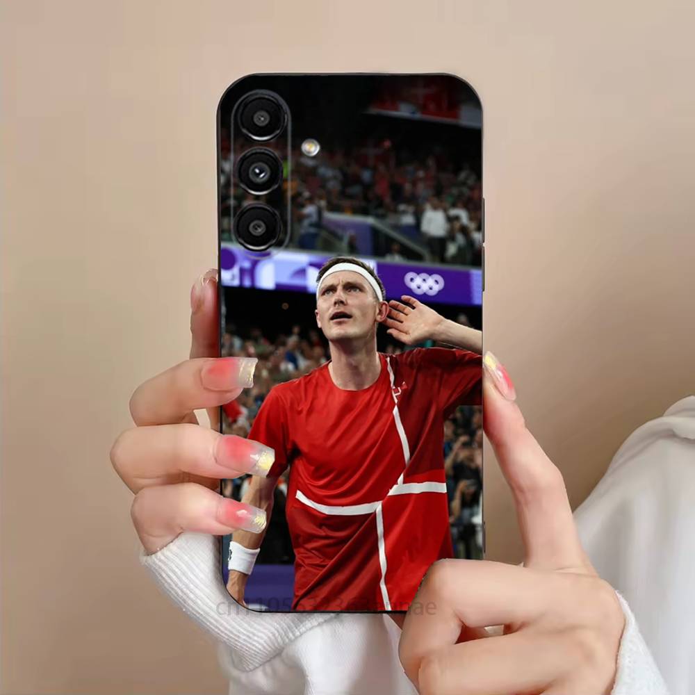 V-Viktor Axelsen Phone Case For Samsung S25,24,21,22,23,S30,Ultra,S20,Plus,Fe,Lite,Note,S10,S9,Black Soft Shell