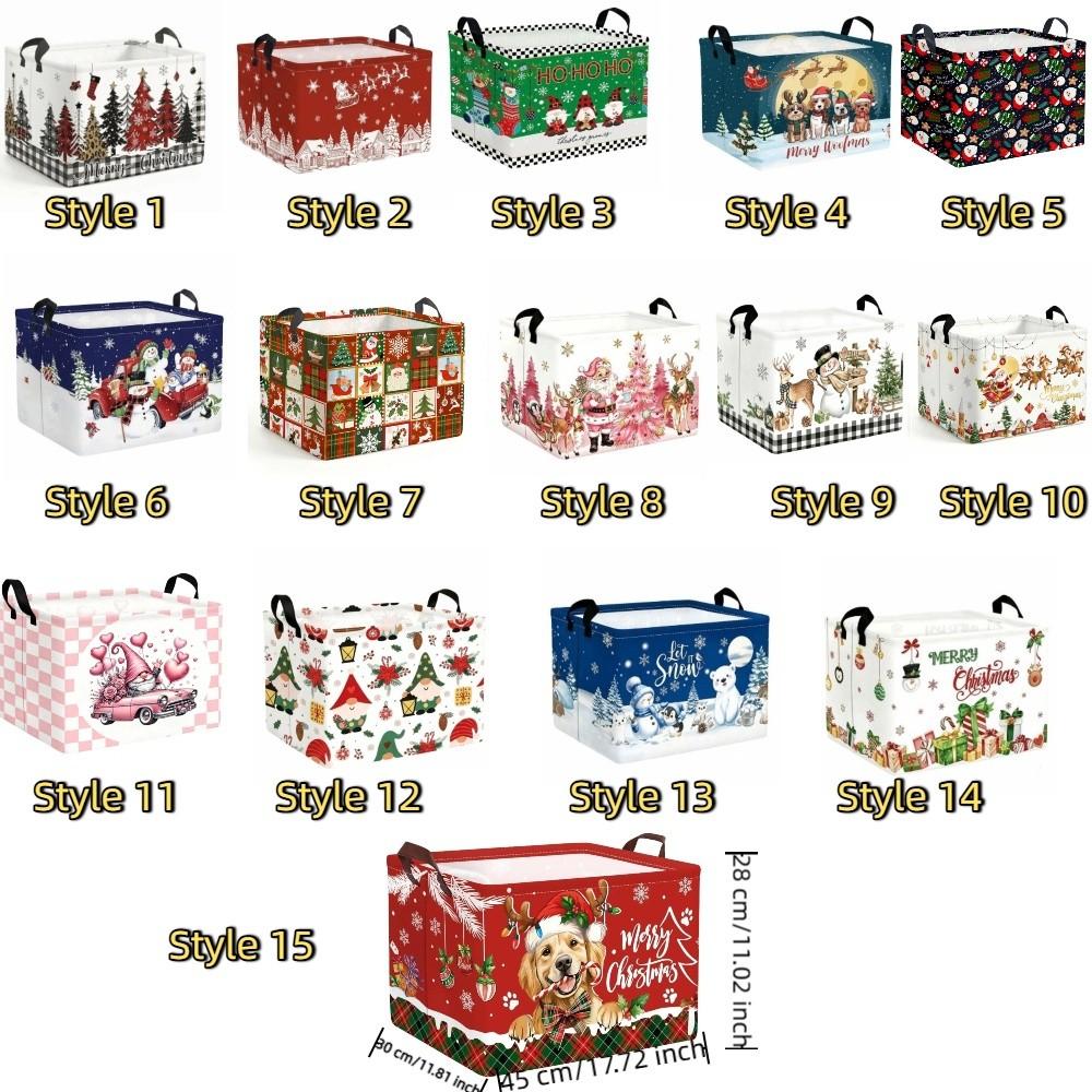 Cartoon Snowman Christmas Storage Basket Large Capacity Christmas Gift Basket Christmas