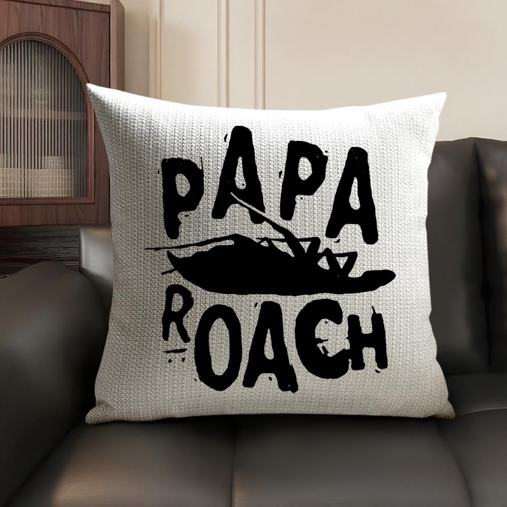Классическая наволочка P-Papas R-Roach Летняя дышащая льняная органическая ткань Двусторонняя печать Чехол для диванной подушки Домашний декор