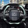 Для Peugeot 3008 4008 5008 милый автомобильный чехол на руль углеродное волокно + искусственная кожа мультфильм женские автоаксессуары интерьер Coche