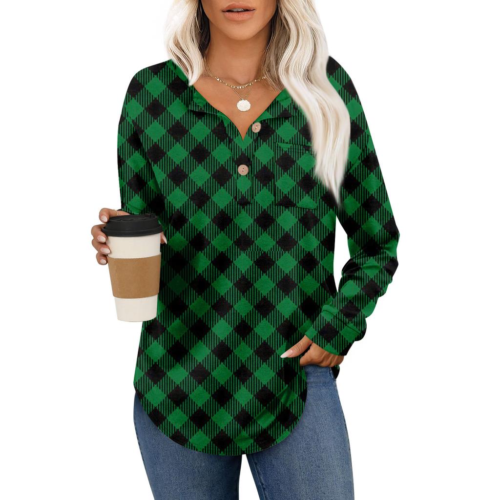 Women's Retro Printed Fashionable Long-sleeved Top