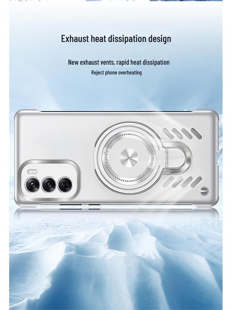 Чехол для телефона OPPO FindX9/Reno14: A5Pro Магнитное охлаждение с невидимой подставкой и защитой GT7p