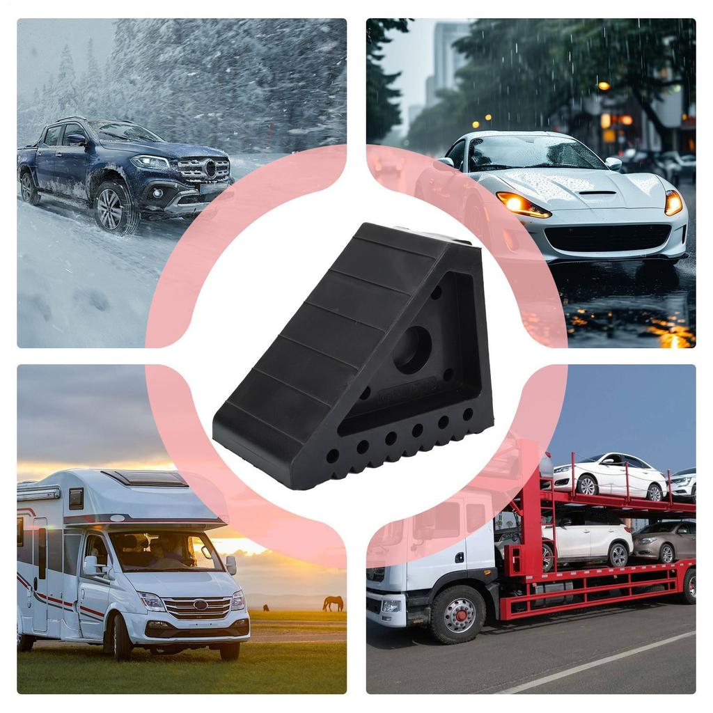 Car Parking Wheel Stops Rubber Non Slip Stoppers Heavy Duty Wheel Chocks For Trunk Toolbox Trucks Trailer Outdoor Automotive
