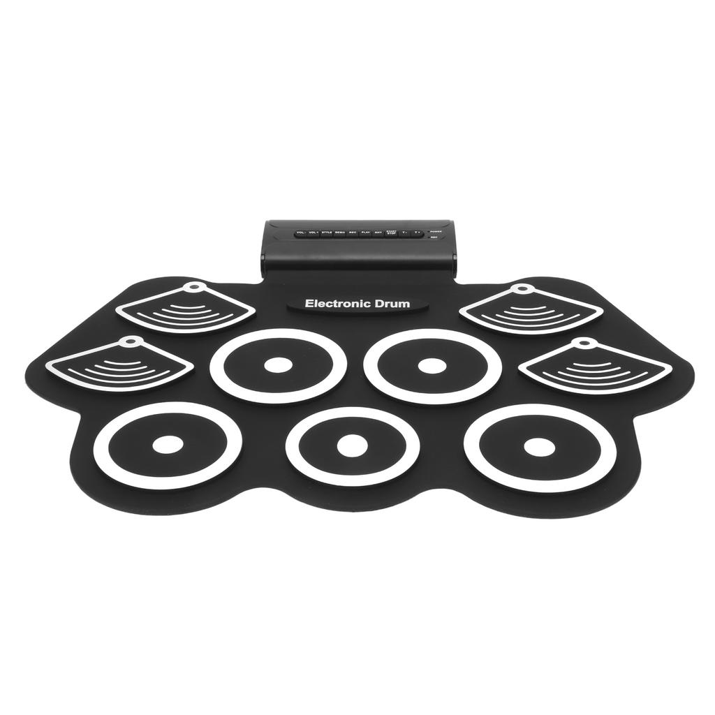 Электронная ударная установка Roll Up Practice Pad Midi Kit с педалями и палочками в подарок для детей 100?Вилка 240 В, США