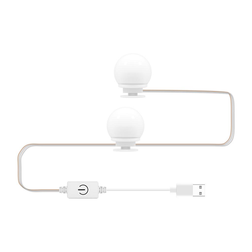 Mirror Front Lights Dresser Refill Makeup Mirror Bulb Tri-color Dimming USB Touch Switch Long Press