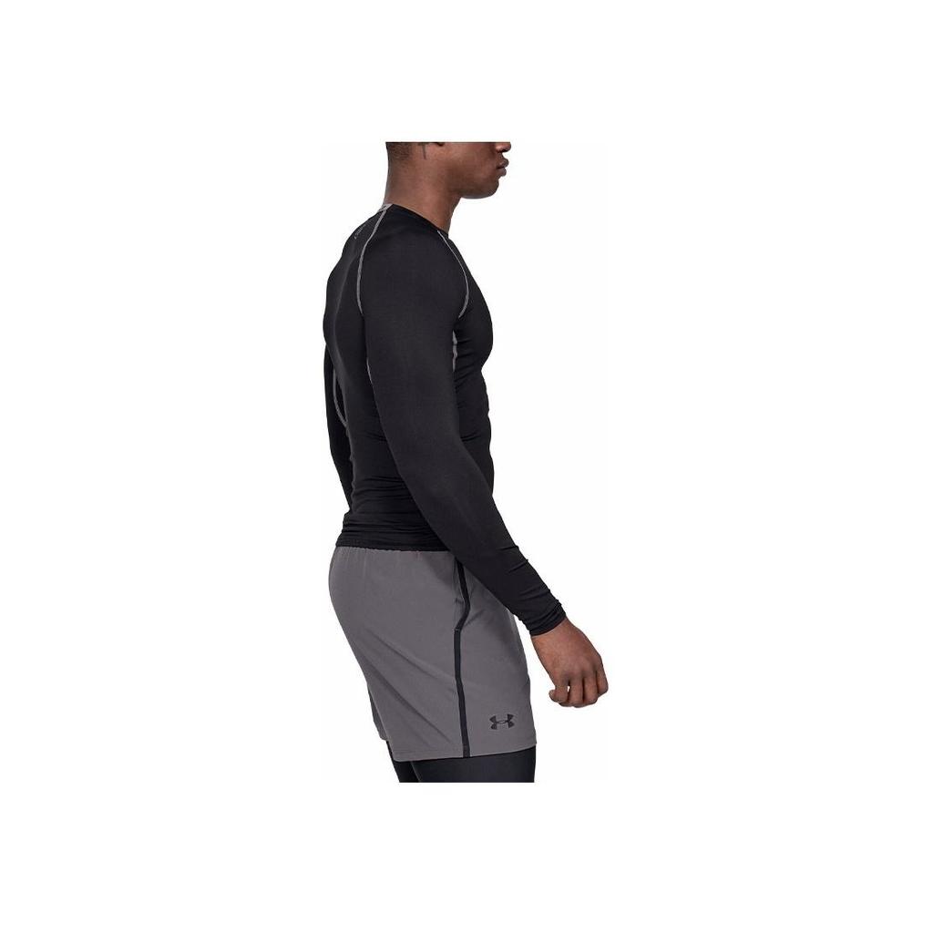 Under Armour Мужская компрессионная футболка для тренировок HeatGear Черная 1257471-001