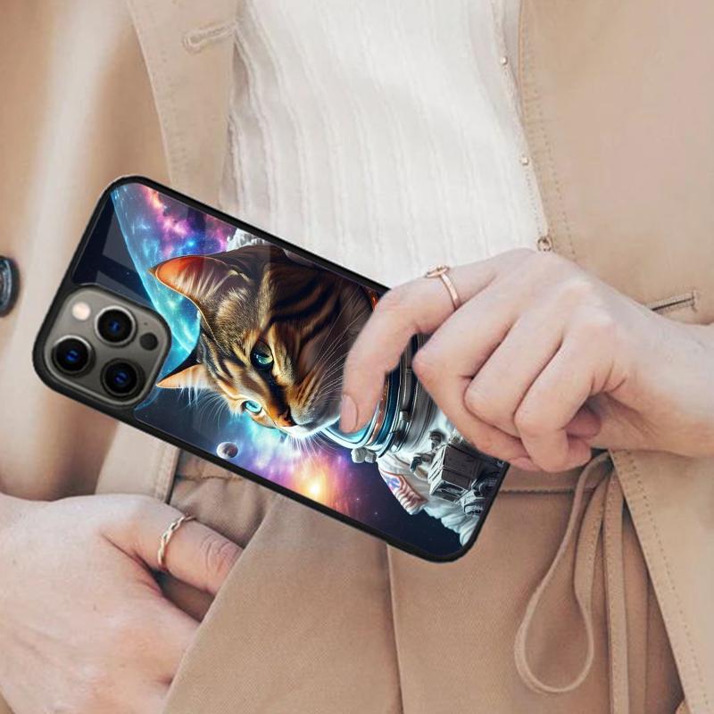 Космический Кот Приключения Магнитный Чехол для Телефона ДЛЯ APPLE iPhone 17 Air 16 14 13 12 Pro Max 15 Plus Беспроводная Зарядка MagSafe Чехол