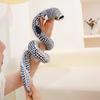 Simulated Snake Conger Eel Plush Doll Soft Streak Simulation Toys Cartoon Animals Pillow Birthday Xmas Gifts for Boys and Girls