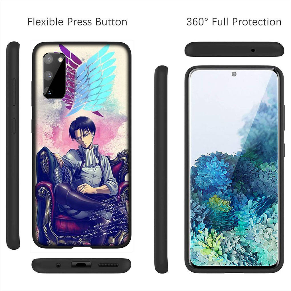 Для iPhone 16 15 Xiaomi Redmi Note 14 13 12 11 Pro Max X 8 16e Samsung Galaxy S25 S24 S23 Moto OPPO Huawei Levi Eren Jaeger Атака титанов логотип чехол