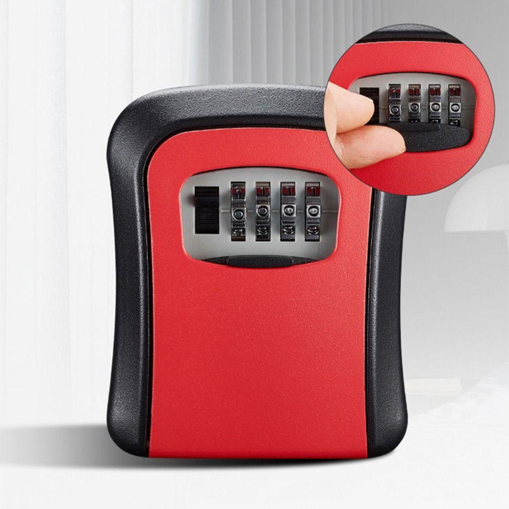 Wall Mounted Key Lock Box Sturdy Combination Lock Box Key Safe Storage Construction Site
