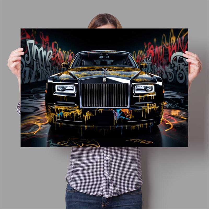 Горячий Красочный Неон C8 Роскошный Автомобиль Пресс Качественный Плакат Эстетика Искусство Домашняя Стена Холст Домашняя Комната Водителя Гараж Жилой Декор Дизайн