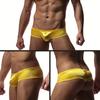 Men Solid Color Low Rise Sexy U Convex Bulge Pouch T-Back Thong Briefs