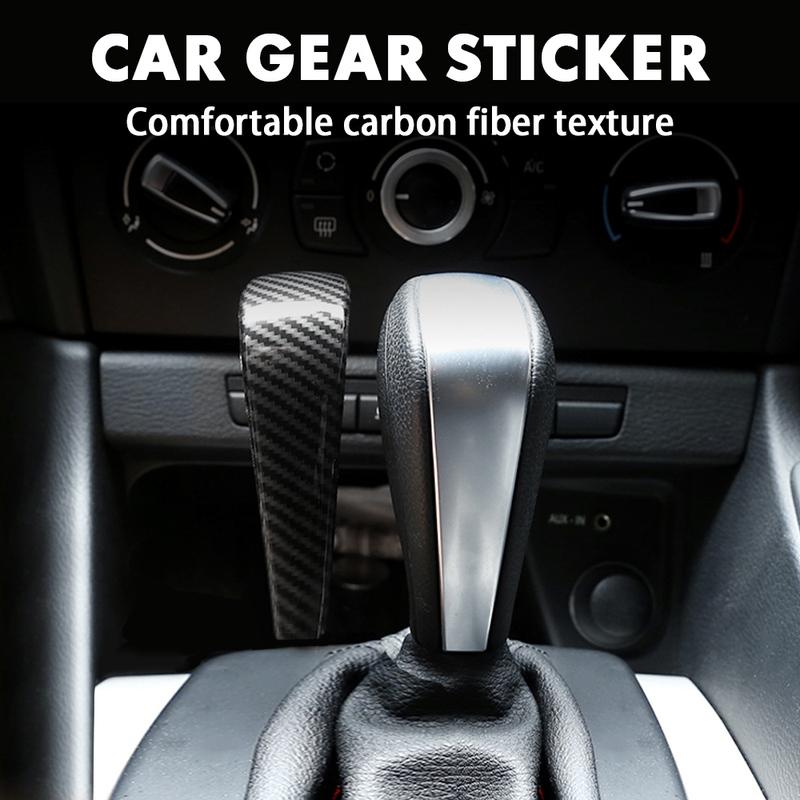 Carbon Fiber Car Gear Shift Knob Cover Shell Protection Trim Sricker for BMW XI 1 3 Series E91 E90 E93 2006-2012 Accessories