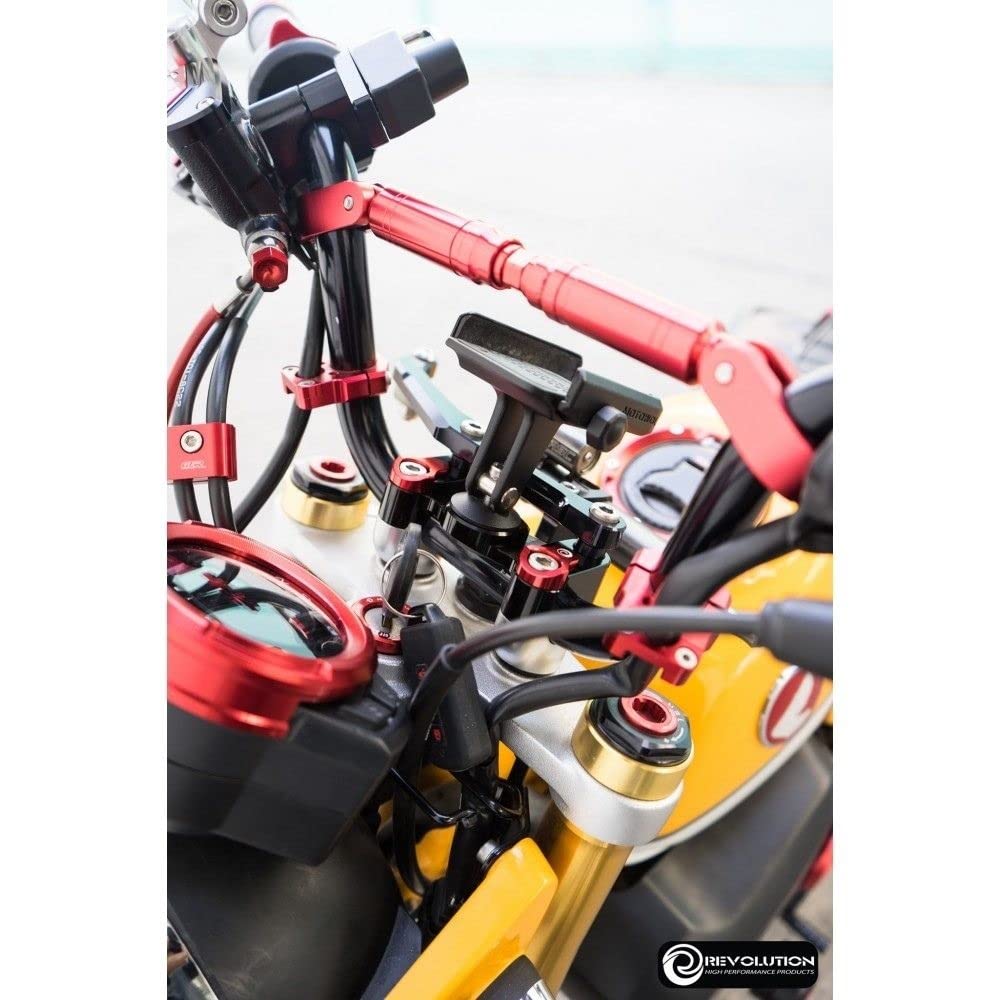 Revolution Honda Common Handlebar Mount Clamp Honda CT125 MSX125 Grom Monkey125 Handlebar Mount Clamp 22mm Revolution Grom/Monkey/CT125 (Yellow)