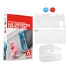 SW369 6-in-1 Clear Case Kit for Nintendo Switch,Anti-Scratch Shell Cover with Screen Protector and Grip Caps
