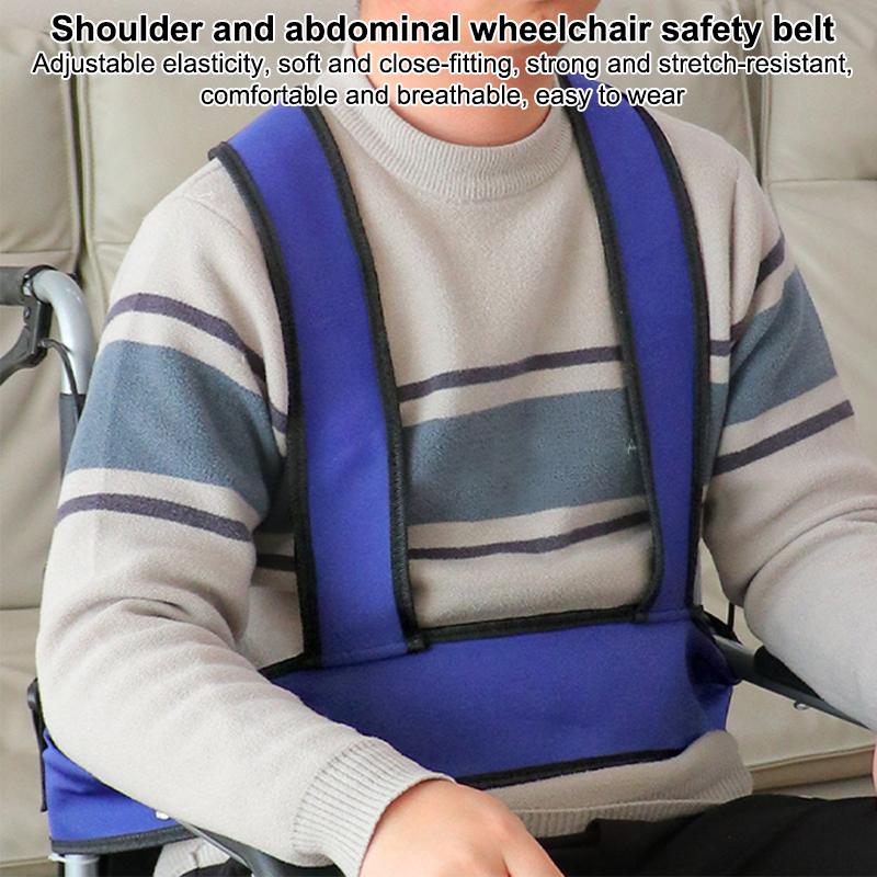 Breathable Anti Slip Wheelchair Fixing Belt for Elderly Adjustable Waist Harness Straps Daily Safety Aid