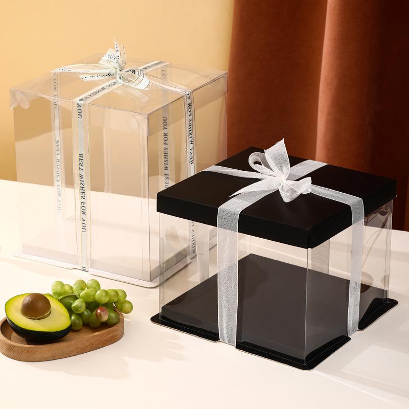 Transparent Cake Box Cake Packaging Boxes Clear Cake Boxes Gifts Birthday Bag Accessorie Wedding Birthday Party Gift Box