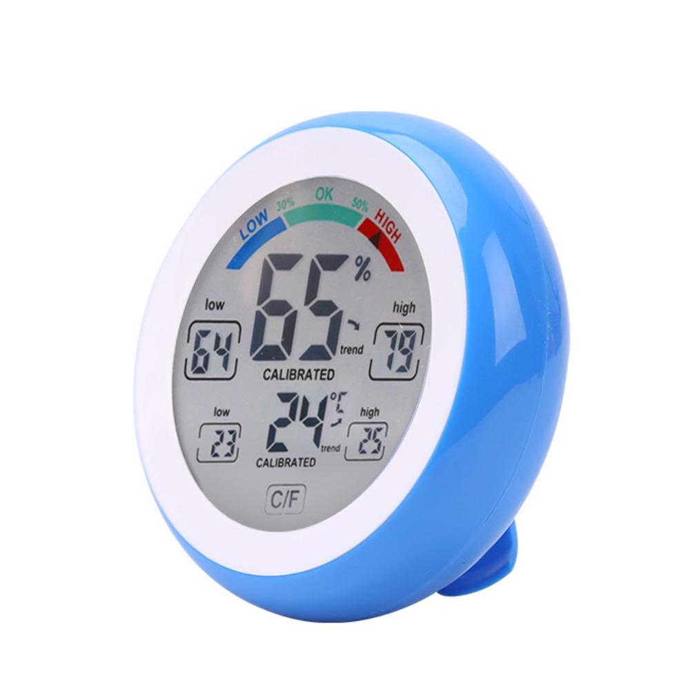 Circular Temperature Humidity Meter Alarm Clock Electronic Clock Greenhouse