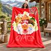 Cookie Run Kingdom Custom Name Flannel Blanket Personalized Soft Warm Plush Throw Blanket Customized Gift for Family Friends