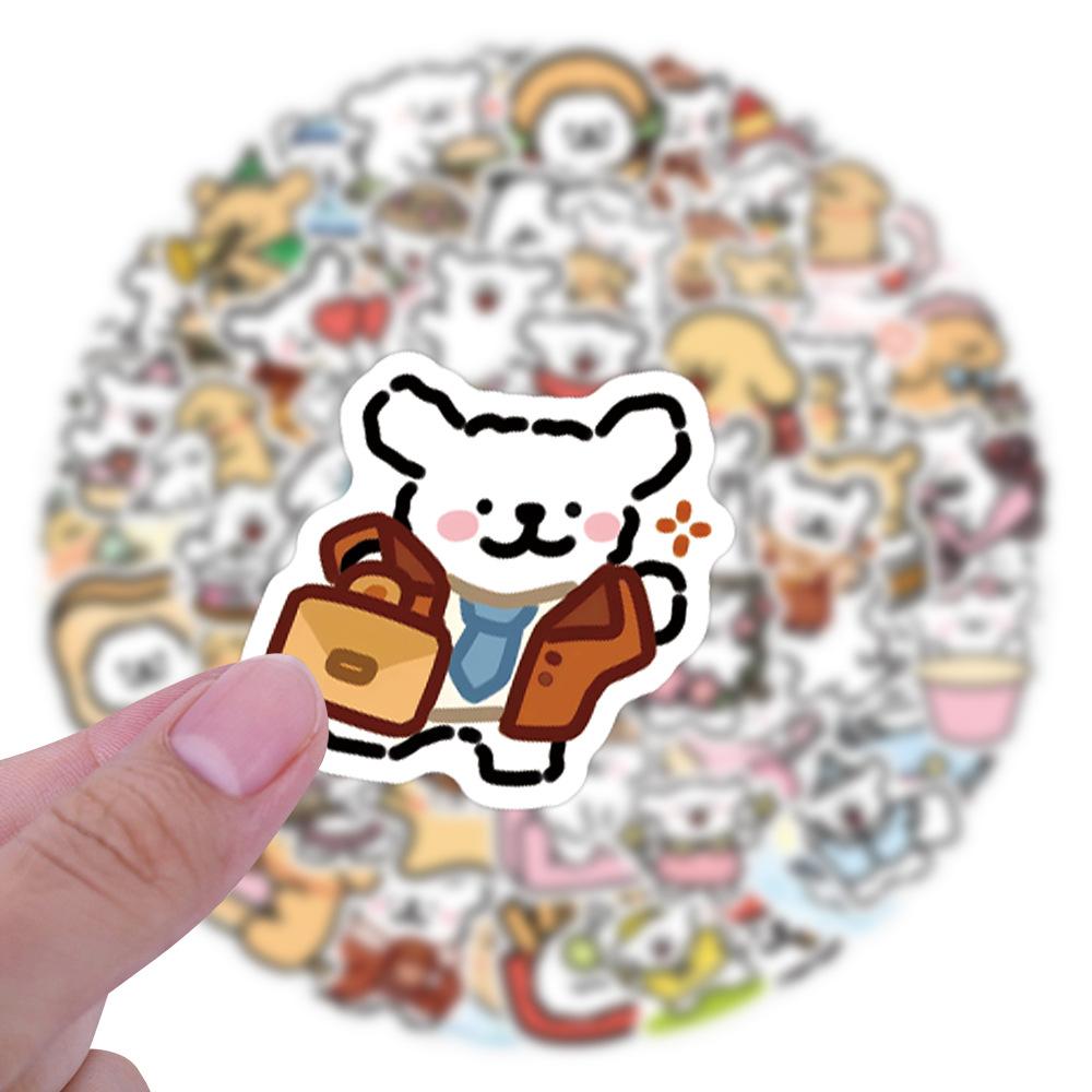 105 Новых Стилей Мультяшные Граффити Наклейки Линии Щенок Украшают Холодильник Скейтборд DIY Персонализированные Наклейки