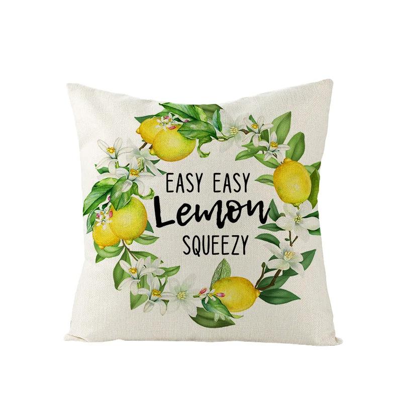 Летняя скандинавская наволочка с принтом подсолнуха, домашний декор для дивана, наволочка / чехлы для подушек, прямая поставка Hogar