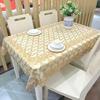 European Style PVC Gilded Table Mat Waterproof Scald Resistant Rectangular Dining Table Cloth Unwashed Plastic Coffee Table Case