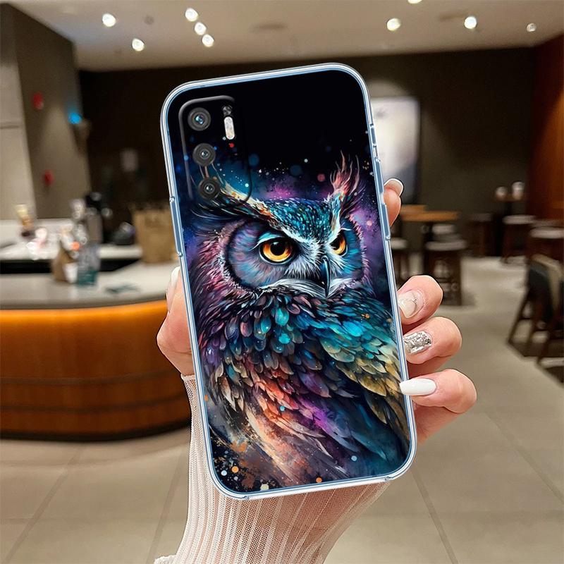 NH14 Cartoon Art Owl Transparent Phone Case for Motorola Moto Edge 20 30 40 50 S30 Fusion Ultra Pro Neo Lite + G200 G23