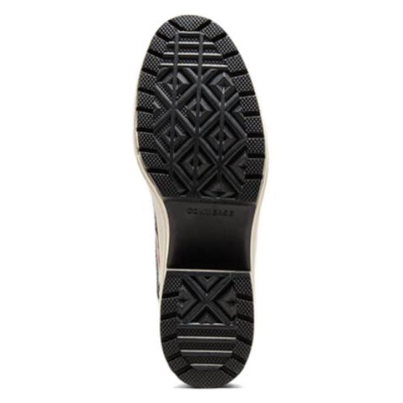 Converse Chuck 70 De Luxe Heel Moto Кожа Холст Круглый Носок Шнуровка Блочный Каблук Высокие Каблуки Женские Черный Красный