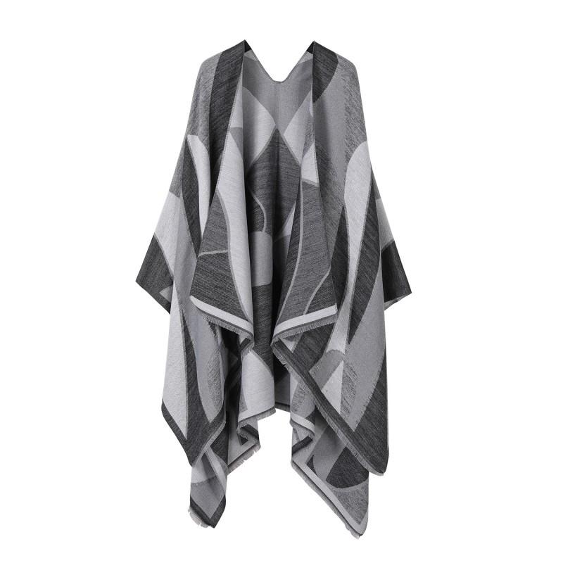 Women Men Knit Shawl Horse Print Fringe Scarf Warm Cape Travel