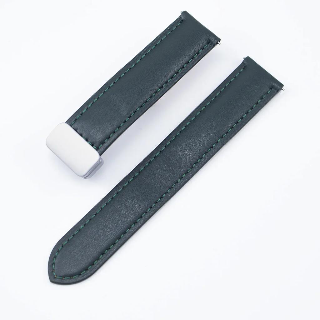 20mm Leather Strap For Samsung Galaxy Watch 6 5 4 7Classic 43mm 47mm 44mm 40mm 42mm 45mm Magnetic Buckle Band for Huawei GTS BIP