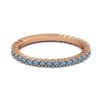 London Blue Topaz Eternity Band Ring - 925 Sterling Silver Rose Gold Vermeil