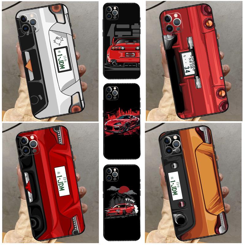 Car Back Cartoon Art JDM Funda For OPPO Reno 11 F 12F 13F 14F 10 12 13 14 Pro 7 8 Lite OPPO Find X9 X6 X5 X8 Pro Case