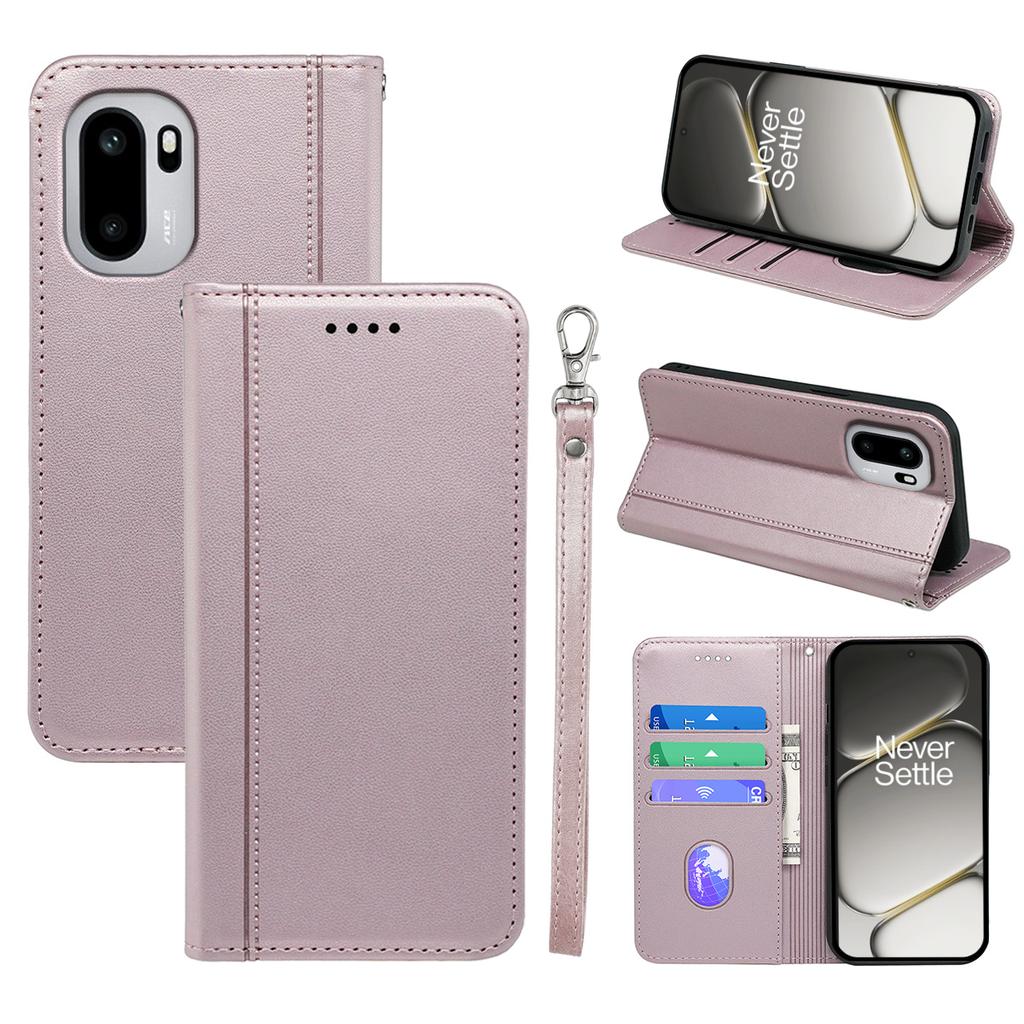 Для OnePlus 15R 5G/Ace 6T 5G/Ace 6 5G Кошелек-чехол с магнитной застежкой, чехол для телефона из ПУ-кожи с ремешком на запястье