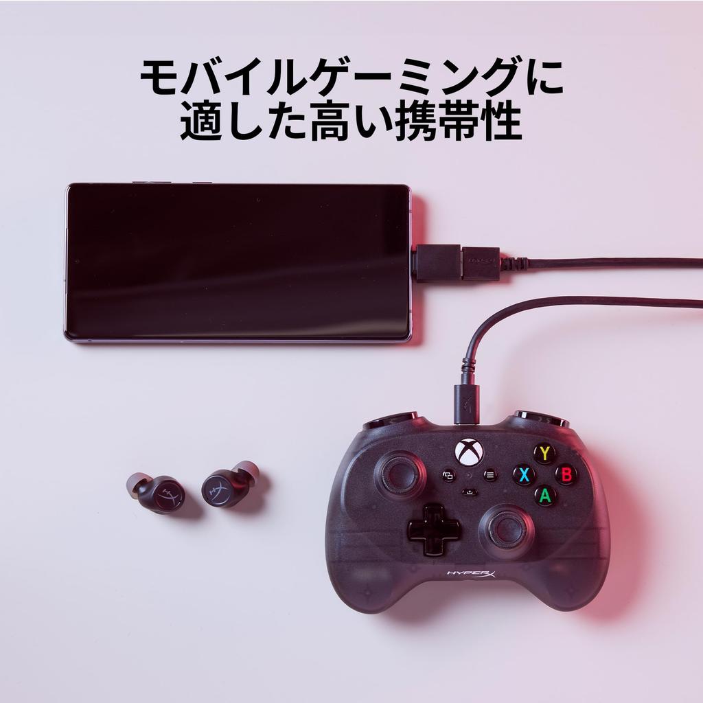 HYPERX Игровой геймпад Clutch Tanto Mini с проводами, официально сертифицированный для и Черный контроллер, Xbox, ПК, Android,