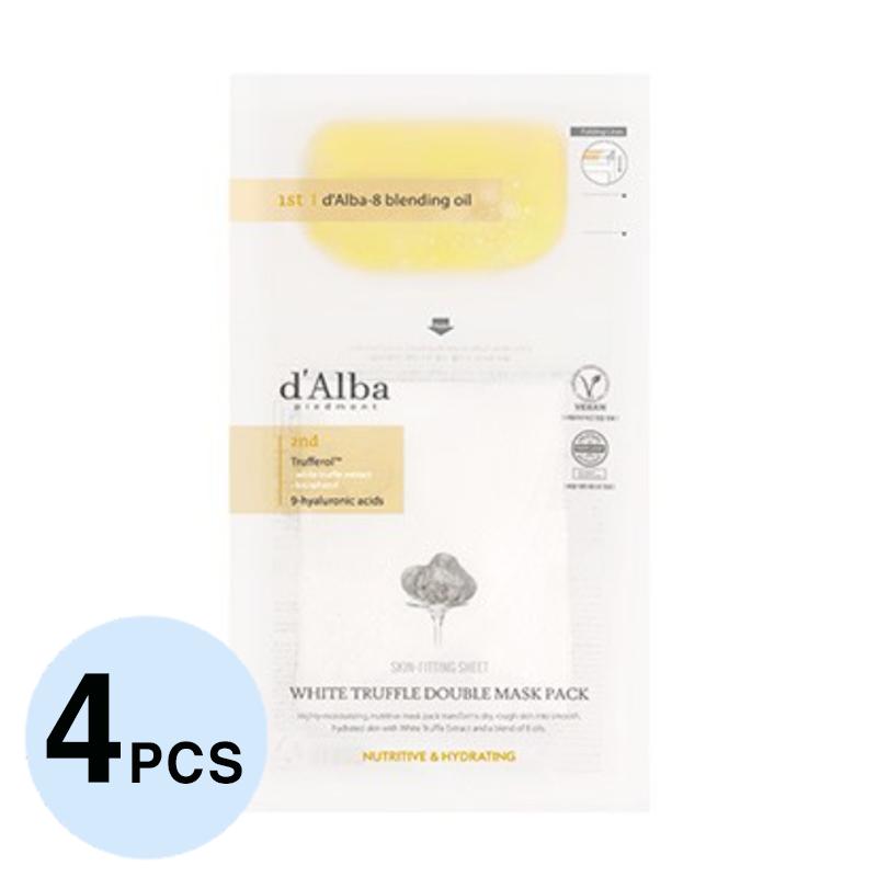 d'Alba Набор масок Double Fresh с белым трюфелем для питания и увлажнения 32,5 г (5 вариантов)