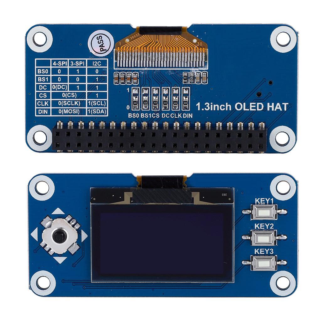 1,3-дюймовая OLED-дисплейная плата расширения HAT для Raspberry Pi 2B3BZeroZero W