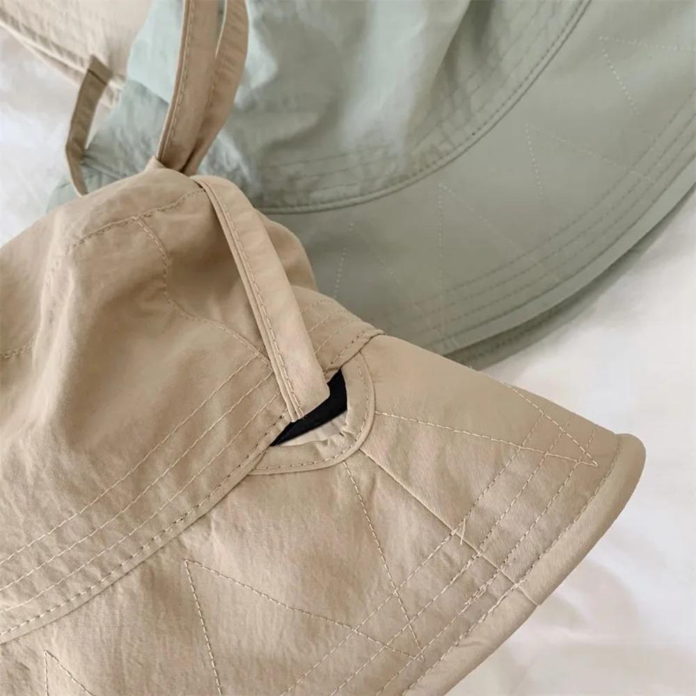 Thin Fisherman Hat Lace-up Sunshade Basin Hat Ins Tie Bucket Cap Summer